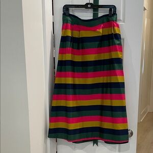Boden satin striped dirndle style skirt